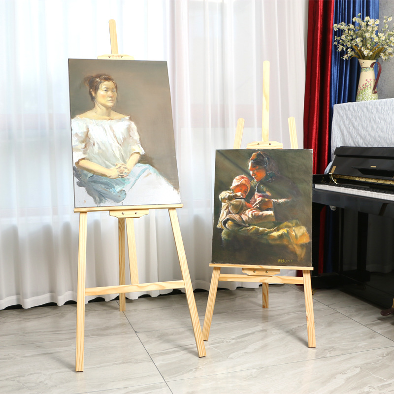 Wooden easel foldable advertising stand display 1.5-1.75 m oil painting stand sketch sketch beginner
