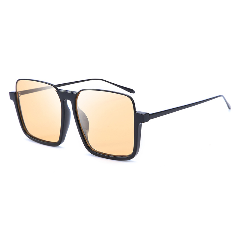 复古超大框下半框方形太阳眼镜圆脸网红墨镜百搭造型潮女配近视镜|ru