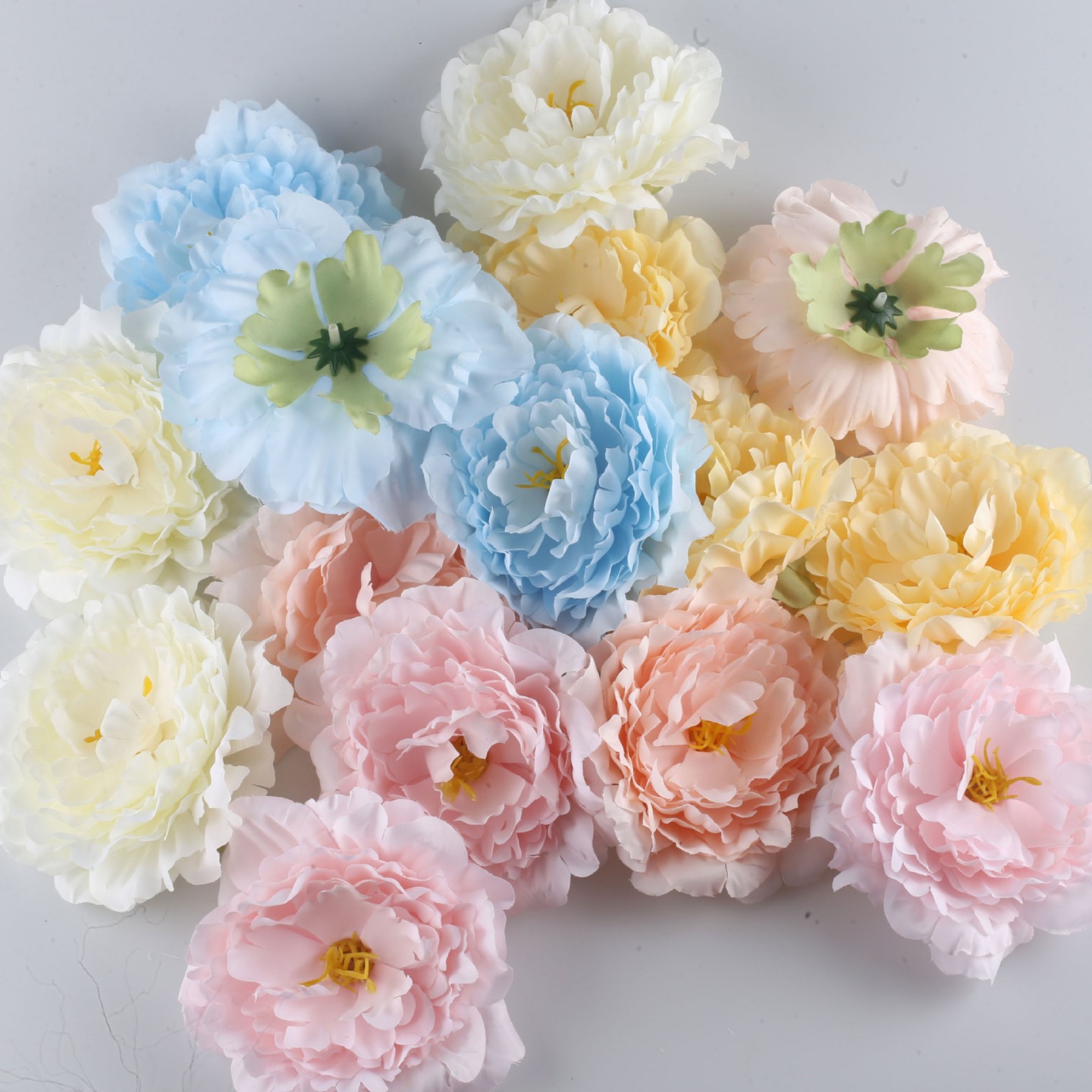 Simulated peony flower head Mid-Autumn Lantern Festival lamp flower accessories kindergarten background wall wedding room birthday party decoration artificial flowers