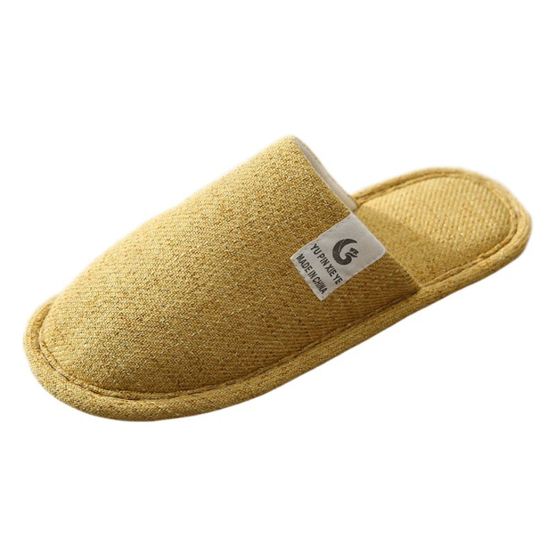 Новые тапочки из хлопка и льна Baotou, женские зимние домашние Нескользящие универсальные домашние тапочки с деревянным полом для четырех сезонов, мужские весенне-летние домашние льняные