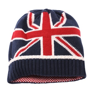 Factory Direct Sales of Various Types of High-Quality Best-Selling Acrylic Material Jacquard Knitted Hats British Flag Jacquard Knitted Hats