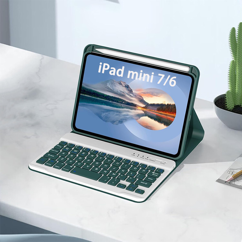 iPad tablet mini7 protective cover detachable Bluetooth keyboard mini 6 pen slot magnetic soft case for 8.3"