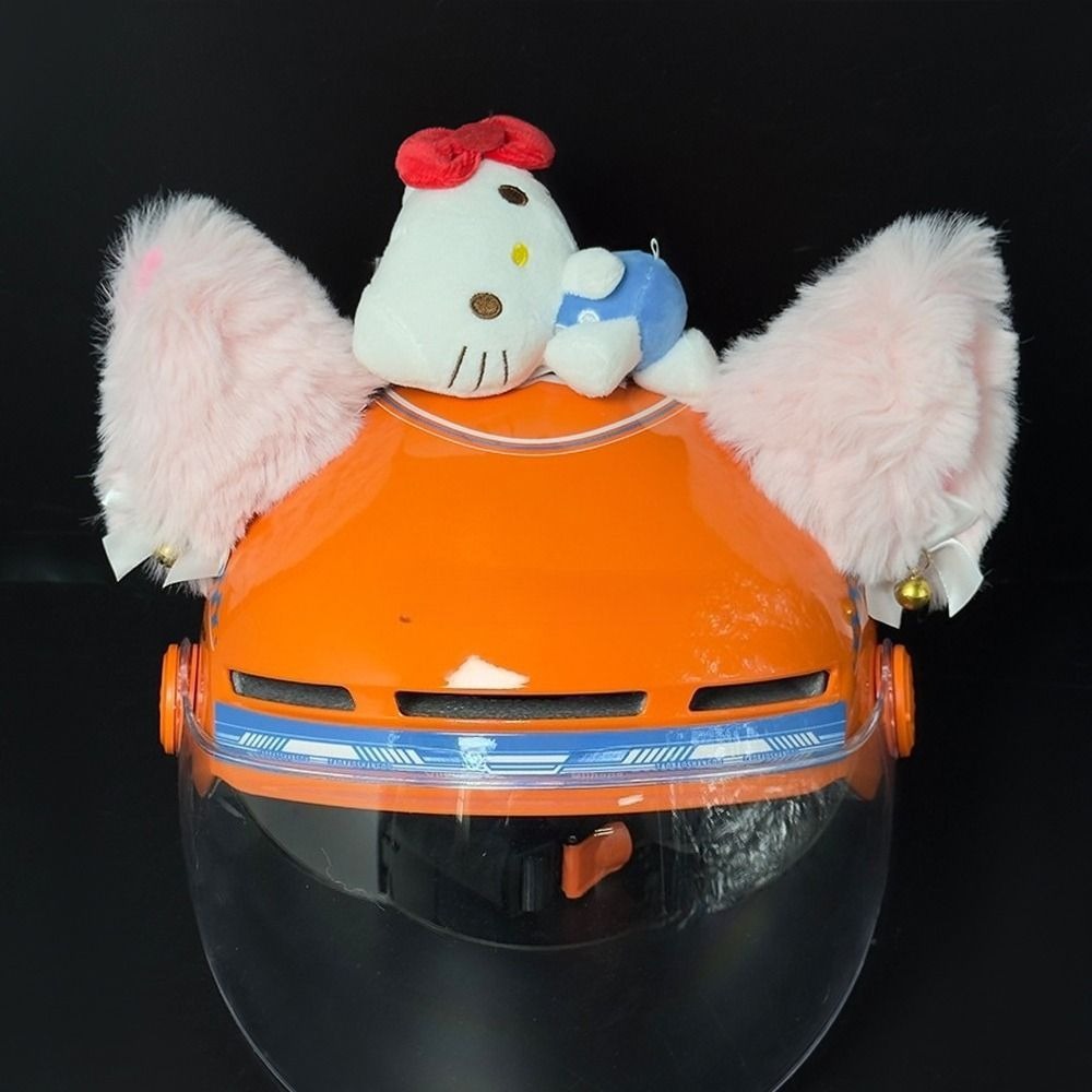 Personalized creative helmet doll in a lying pose, giant panda accessory decoration for full-face and half-face helmets, ski helmet doll accessories, detachable