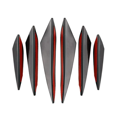 Car supplies modified bumper carbon Spoiler - glossy-black-6-air-knives