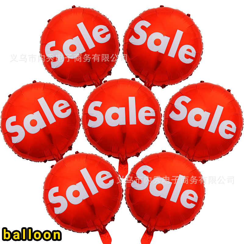 Globo de película de aluminio de 18 pulgadas SALE Ball Mall Promoción festivales de apertura de decoración de productos promocionales Disposición de supermercado