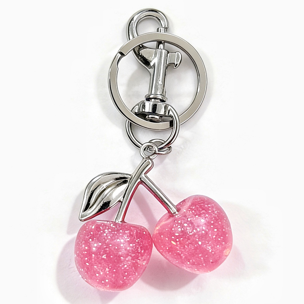 Llavero decorativo de cereza para bolso y coche