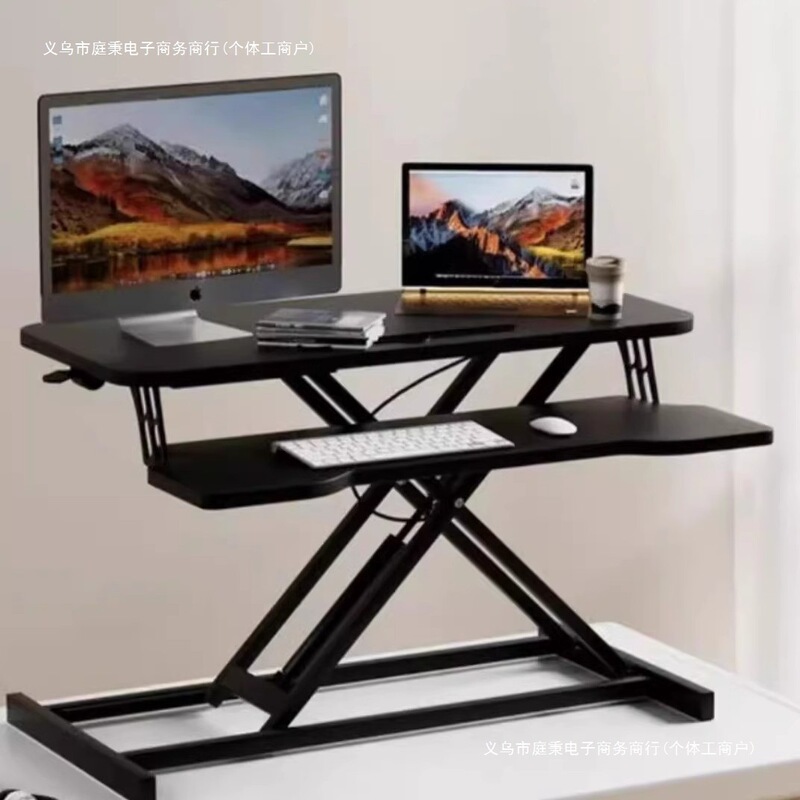 Standing Computer Desk with Adjustable Height, Foldable Workstation for Alternating Sitting and Standing, Monitor and Laptop Desktop Riser