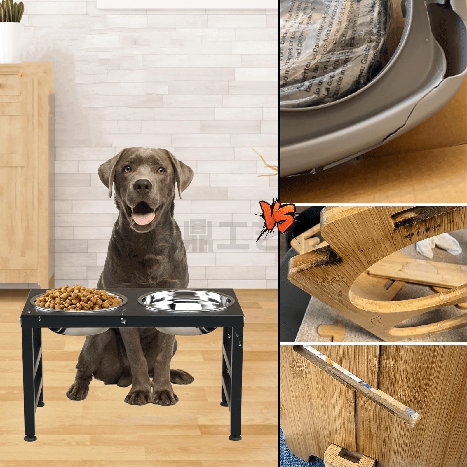 Comedero Elevado para Perros – Hierro Forjado, Ideal para Razas Medianas o Grandes