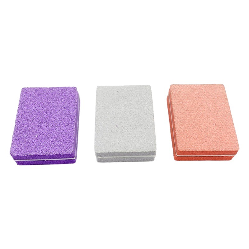 Fábrica directa mini cuadrado esponja archivo pulido tofu bloque uñas herramientas color cuadrado de dos lados esmerilado