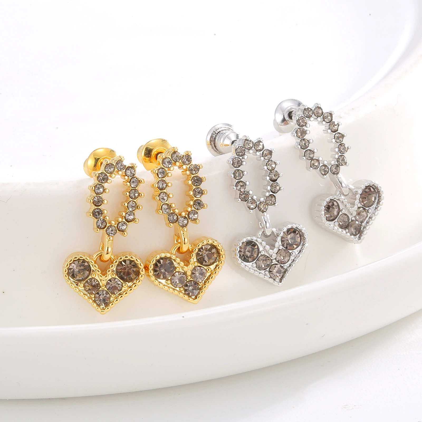 Серебряная игла, серьги, модные дизайнерские товары, цветочные