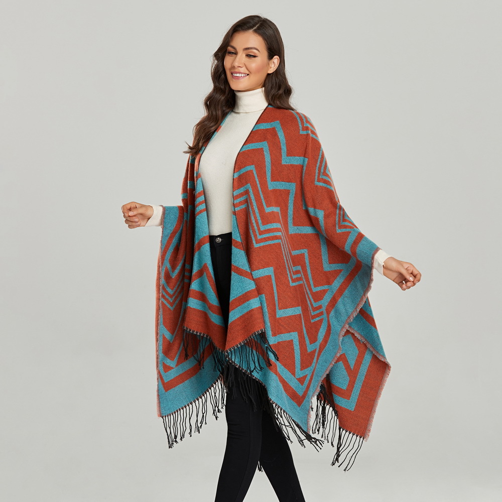Streetwear Style Women's Streetwear Sheep Flower Imitation Cashmere Shawl