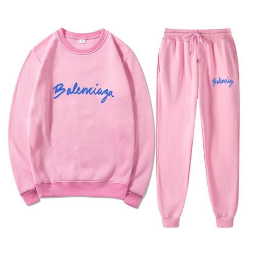Bestselling Padded Crewneck Sweatshirt Two-Piece Set, Sporty and Fashionable, Unisex Couple's Outfit, Crewneck Set, New Women's Style