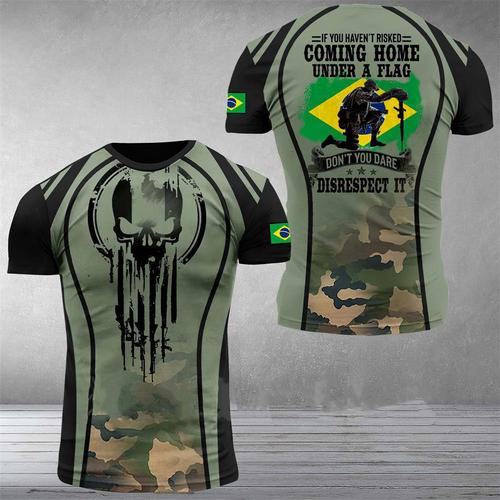  Brazil Men's T-Shirt Brazilian Soldier-Army-Veteran Couple