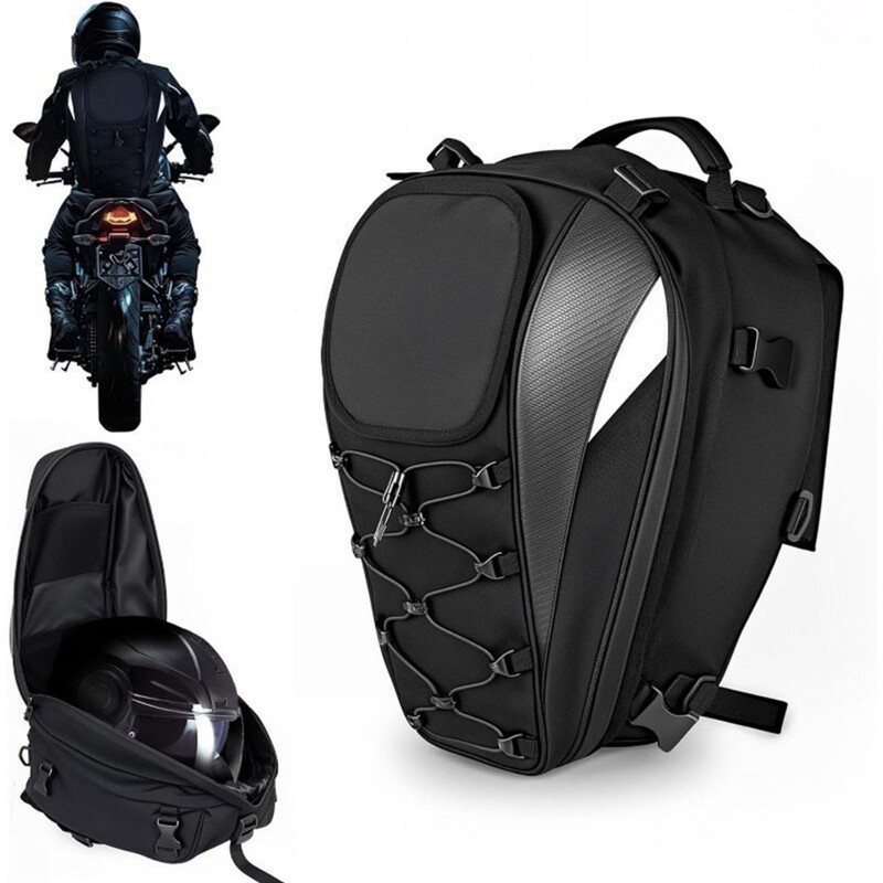 In-Stock Motorcycle Helmet Bag, Rear Tail Bag, Rear Seat Bag, Backpack, Large Capacity Rider Bag, Motorcycle Gear