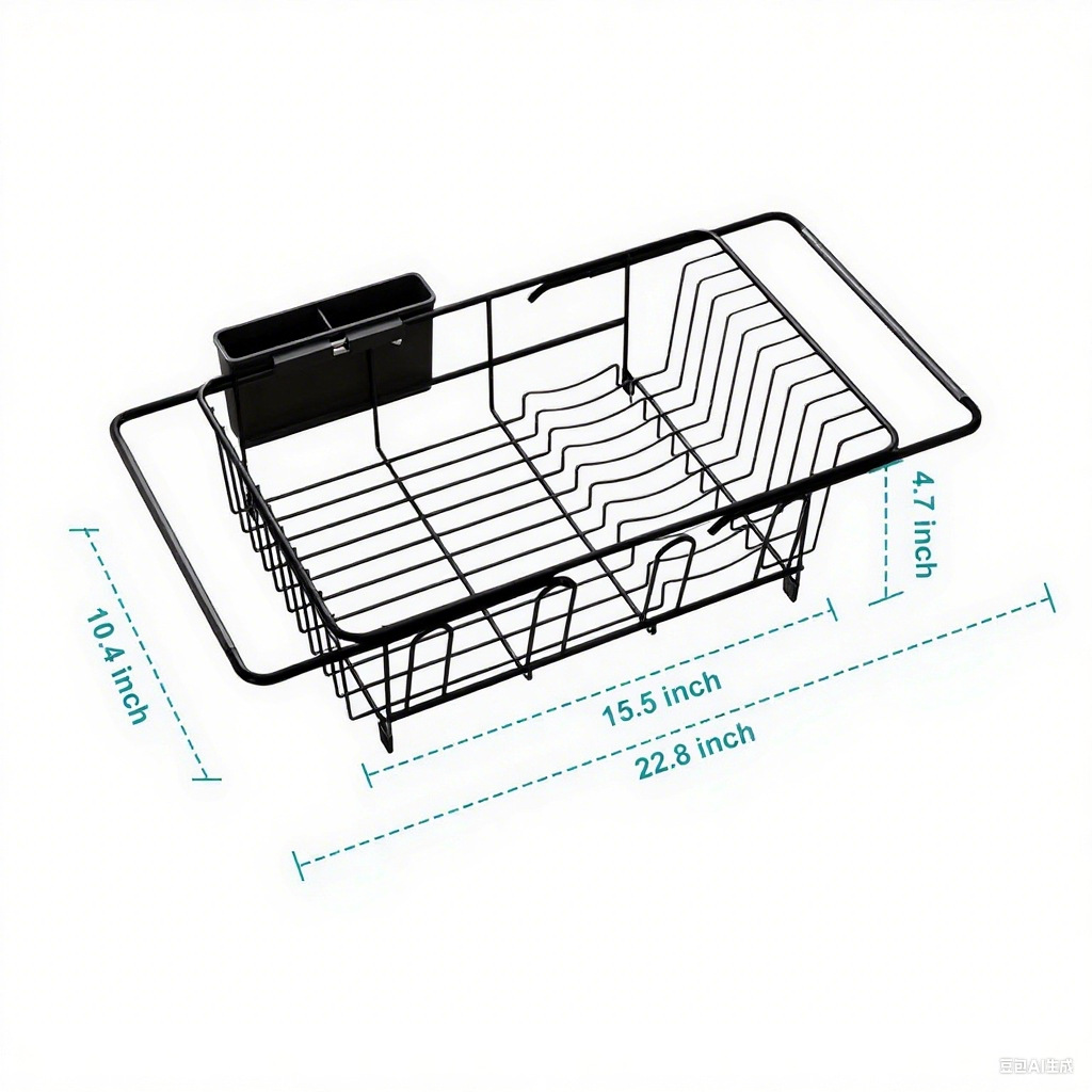Rejilla de cocina de comercio exterior Rejilla de drenaje Rejilla de almacenamiento Encimera de vajilla Rejilla de vajilla con portavasos Rejilla de vajilla transfronteriza