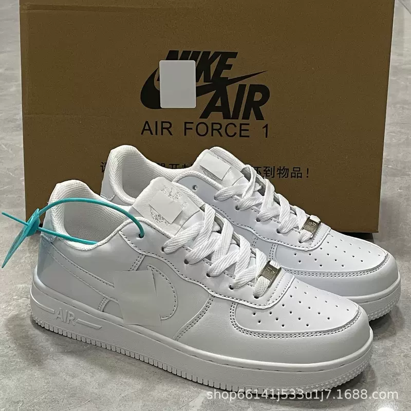 Кроссовки Nike Air Force 1 low, унисекс классические, цвета белый и чёрный, размеры 36–44
