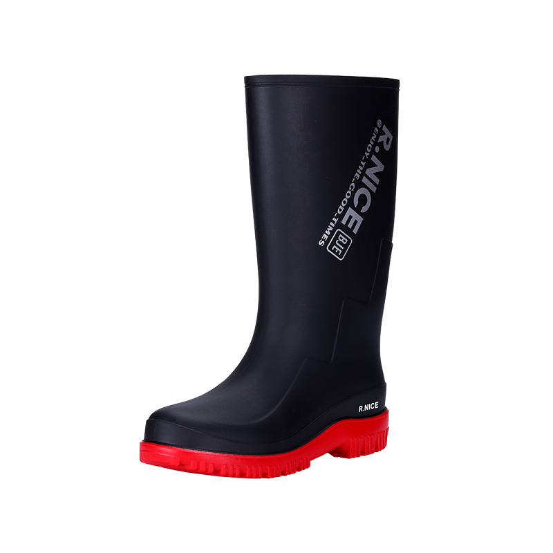 Zapatos para hombre, botas de lluvia, zapatos de moda, antideslizantes, impermeables, zapatos de goma con suela larga y gruesa_voghion.com