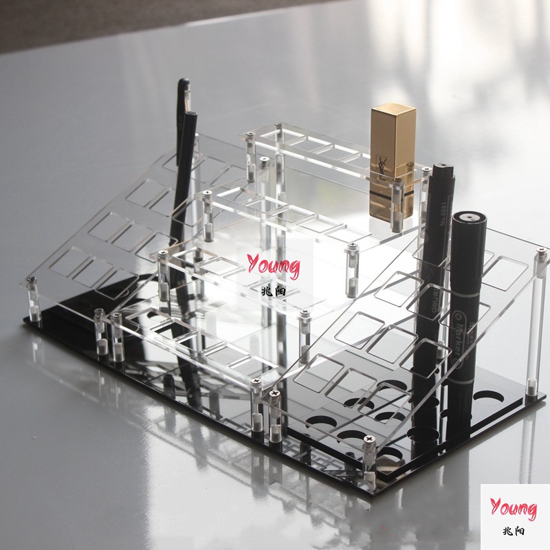 釉展示眉笔陈列架唇收纳唇膏眼线液架亚克力多功能彩妆口红睫毛膏