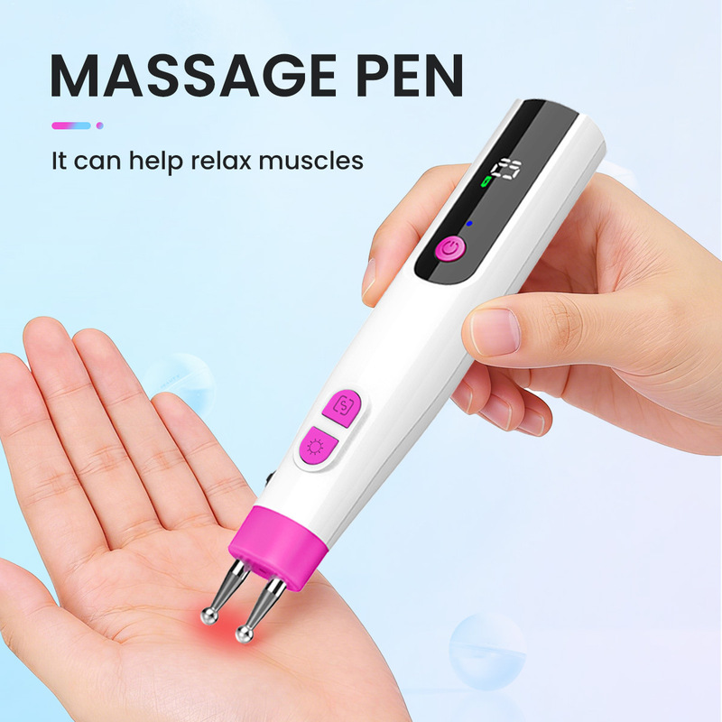 Double-Headed Meridian Massage Pen, Micro-Current Pulse Acupoint Stimulation, Home Portable Deep Soothing Massager Double-Headed Meridian Massage Pen, Micro-Current Pulse Acupoint Stimulation, Home Portable Deep Soothing Massager