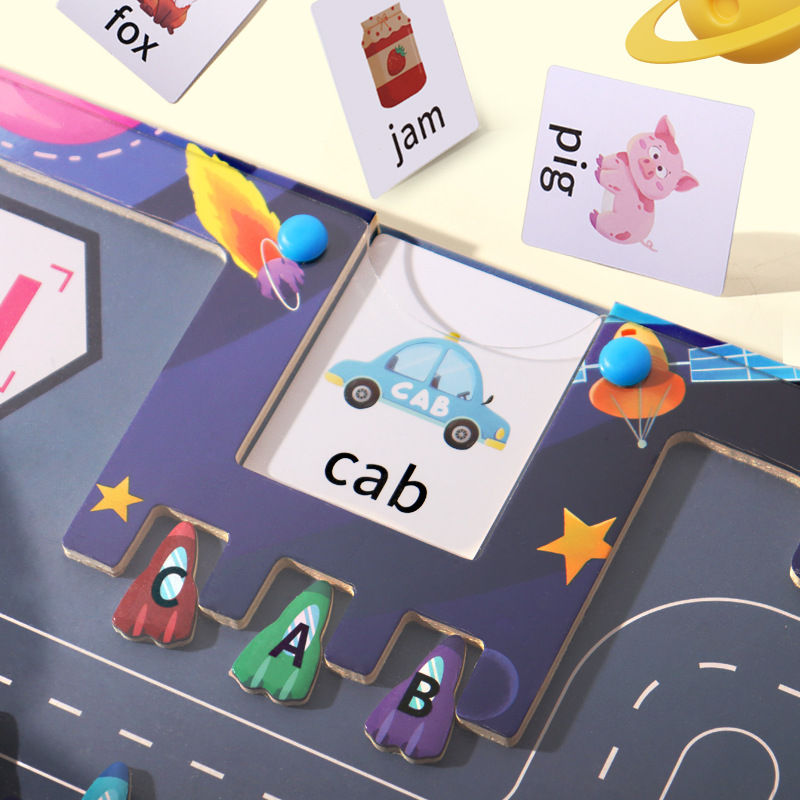 Juguetes de madera letras magnéticas estacionamiento laberinto divertida caminando el laberinto puzzle matemático pensamiento entrenamiento juguete