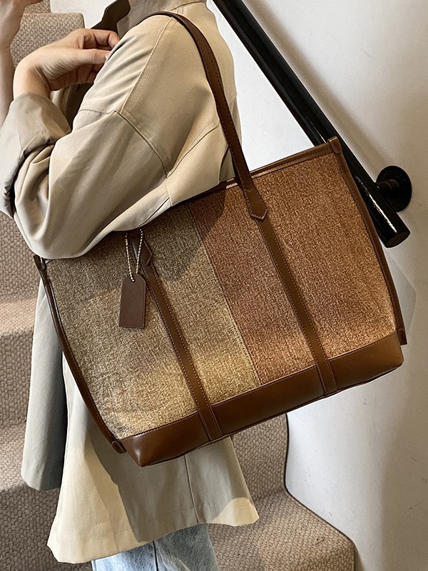 Bolsa de hombro de tejido de gran capacidad para mujeres 2024 nuevo estilo transfronterizo de alta calidad, bolsa de viaje práctica casual