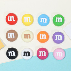 Soft rubber M bean accessories DIY jewelry accessories mobile phone case driver's license clothing luggage storage box refrigerator sticker material 