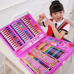 Children's Watercolor Pen Painting Set Color Pen Gift Box Brush Kindergarten Primary School Students Color Lead Crayon Oil Pastel