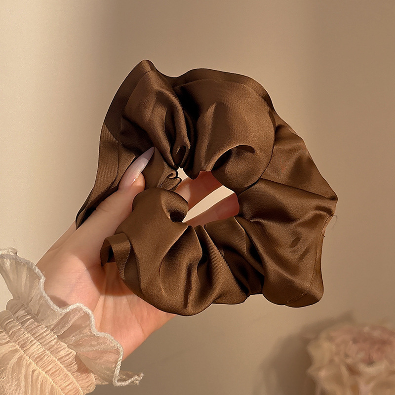 Anillo para el cabello de intestino grueso de gran tamaño coreano, bufanda cuadrada de alta calidad femenina, cuerda para el cabello, banda elástica y duradera, flor de viento perezosa