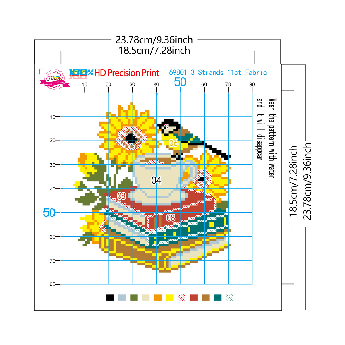 Mona Lisa Royal Cross-Border nuevo girasol pájaros y libros simple bordado cruzado image 4