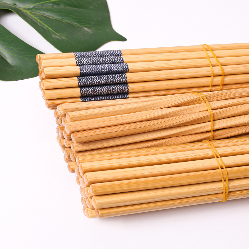 Palillos de bambú japoneses al por mayor 25cm boca puntiaguda asintiendo palillos de escala de pescado palillos roscados palillos de giro palillos de hotel suministro de puesto de palillos