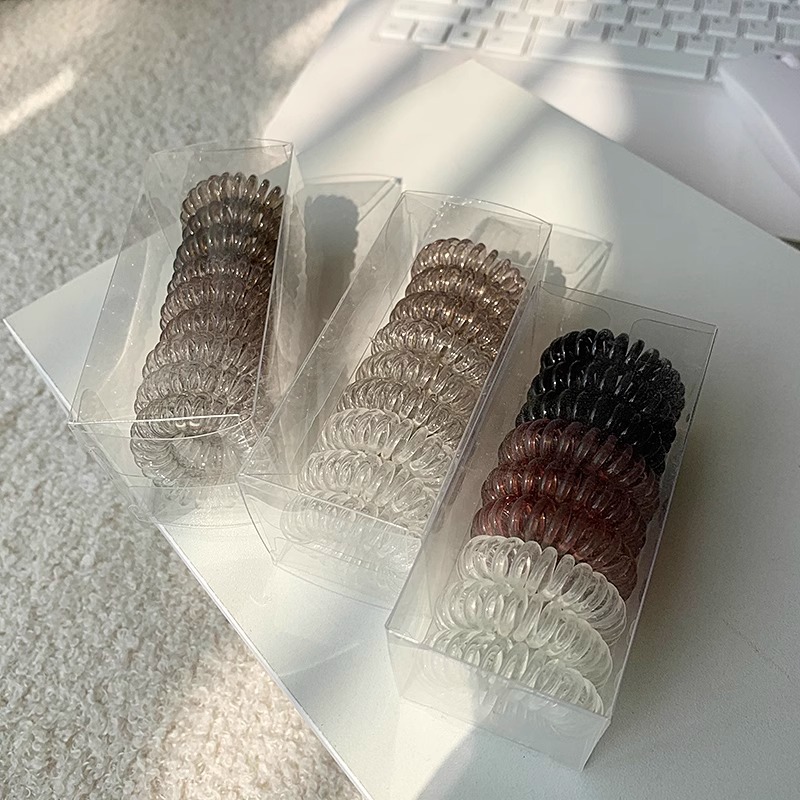 Internet celebridad alta banda de goma elástica duradera cuerda de pelo Banda de pelo de línea telefónica de gradiente de alto grado temperamento femenino no daña el pelo cuerda de pelo