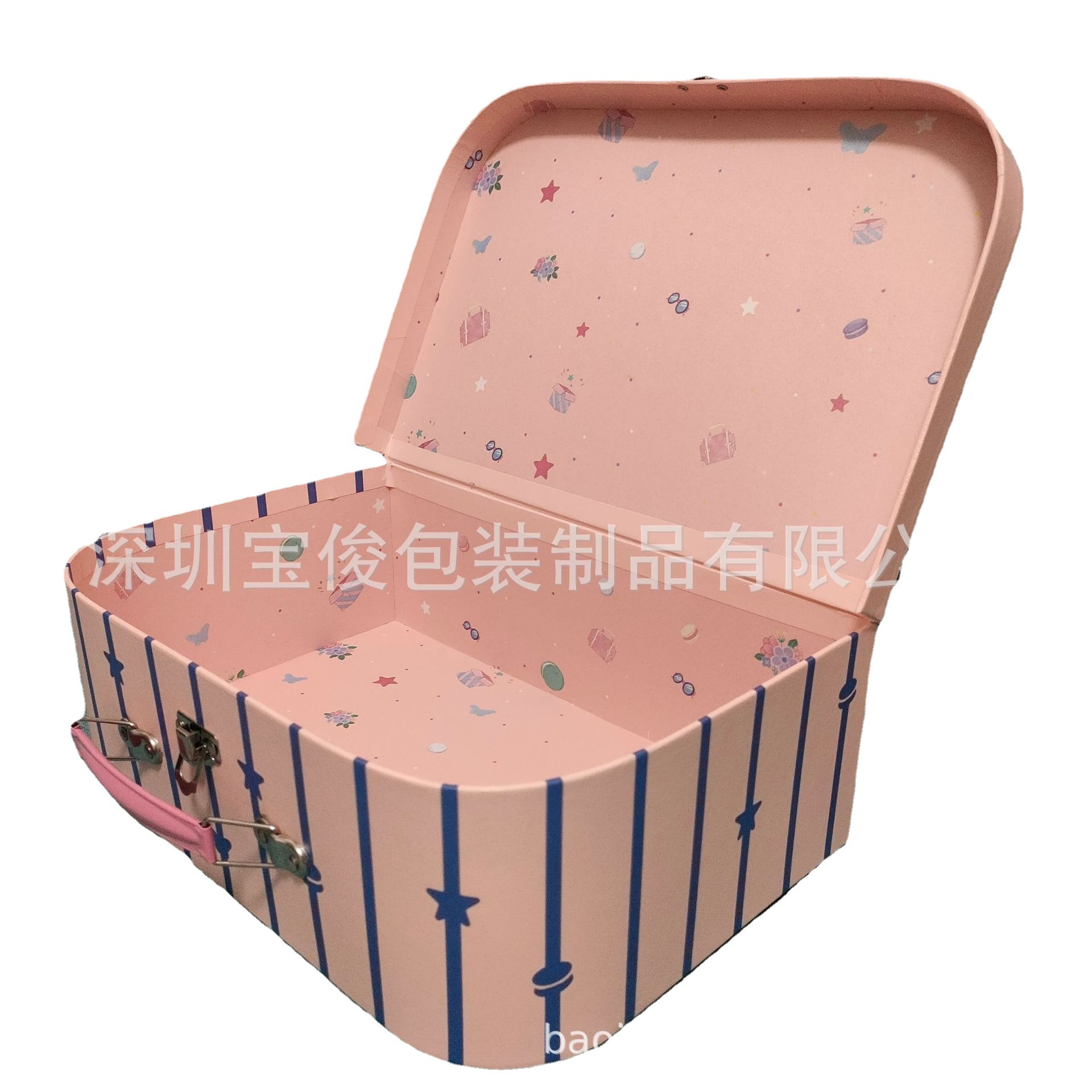 幼儿园礼物包装礼品盒提盒小学生书盒手提箱包装盒suitcase box
