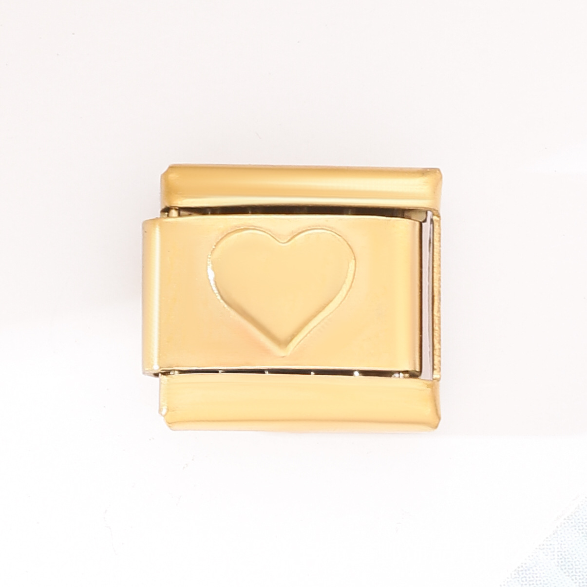 AliExpress Venta caliente DIY9mm módulo pulsera amor corazón doble melocotón corazón joya serie de costura de acero inoxidable pulsera de una sola pieza