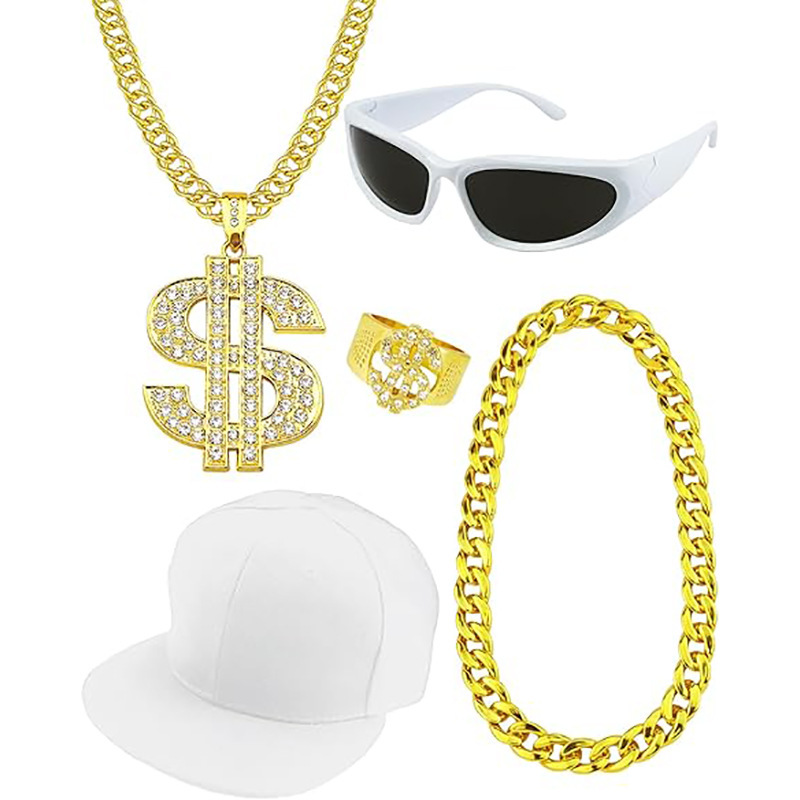 70S Party European and American Movie Role-Playing Disco Style Dance Party Necklace Hip-Hop Party Photo Props 70S Party European and American Movie Role-Playing Disco Style Dance Party Necklace Hip-Hop Party Photo Props