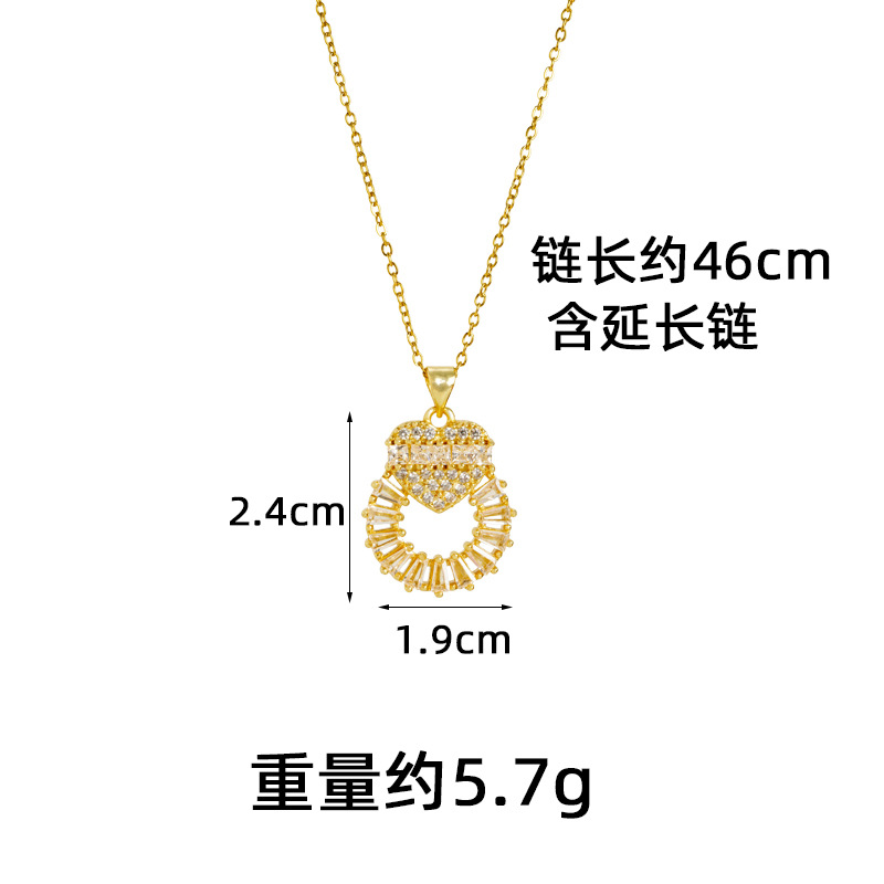 Nuevo collar chino de oro de arena vietnamita estilo europeo y americano estilo de diamante en forma de anillo de orejas femeninas no se desvanecen joyas