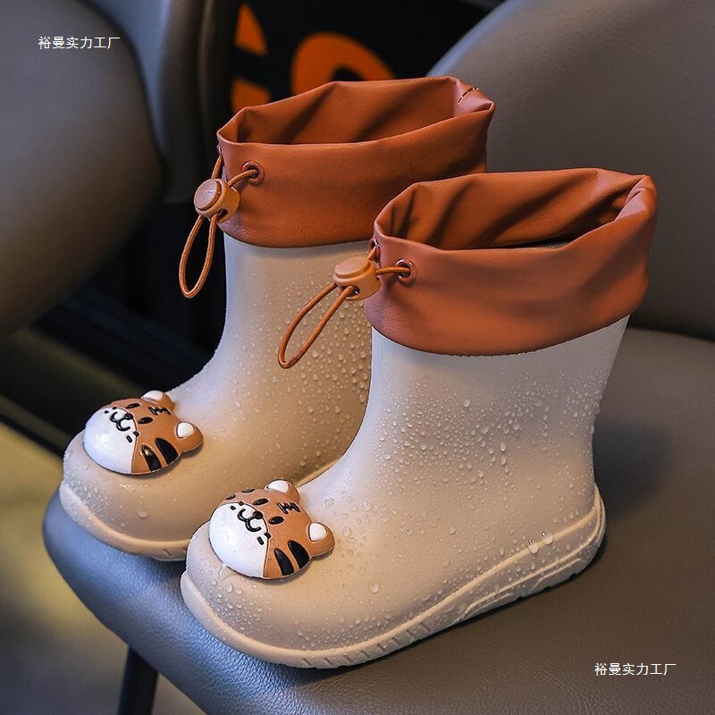 Children's Rain Boots, Boys' Rain Boots, Non-Slip Men's Baby, Toddler, Kidsren's Water Shoes, Girls' Waterproof Rubber Shoes, Lightweight New Style