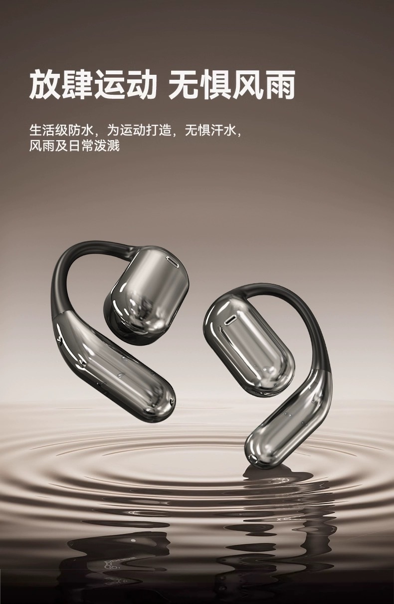 Cross-border bestselling ear-hook AI translation wireless Bluetooth earbuds Q16 running sports ear-hook design smart digital display