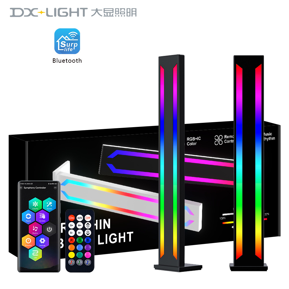 Luz nocturna transfronteriza rgb de color música de inducción de ritmo de luz de atmósfera iluminación de control de voz led bluetooth control remoto luz nocturna