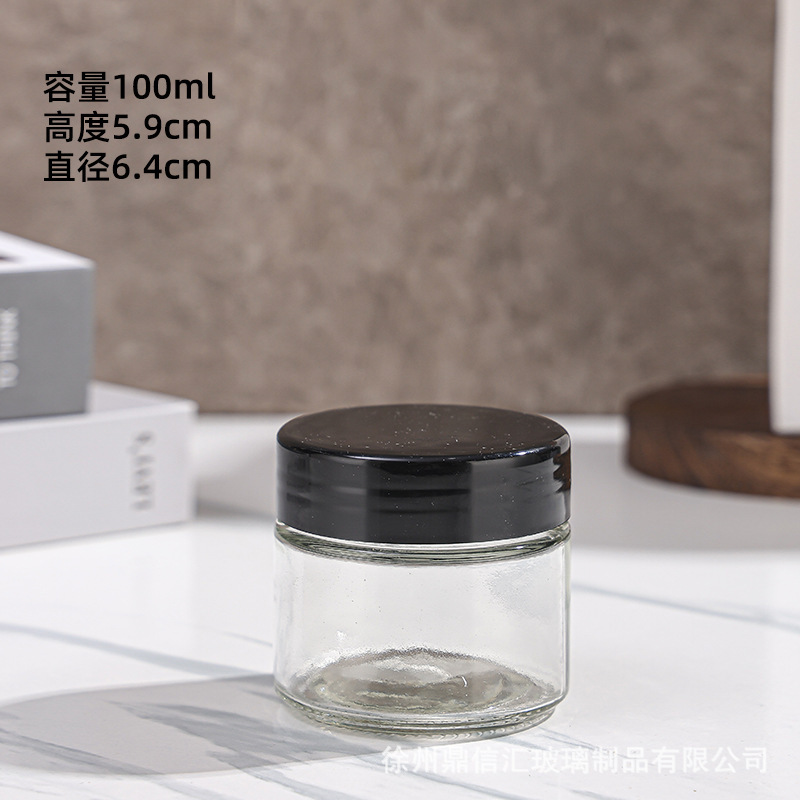 卸売および小売透明な花茶ボトル 300 ミリリットルガラスマスクボトル 500 ミリリットルストレートガラス瓶 30 ミリリットルクリームボトル|undefined