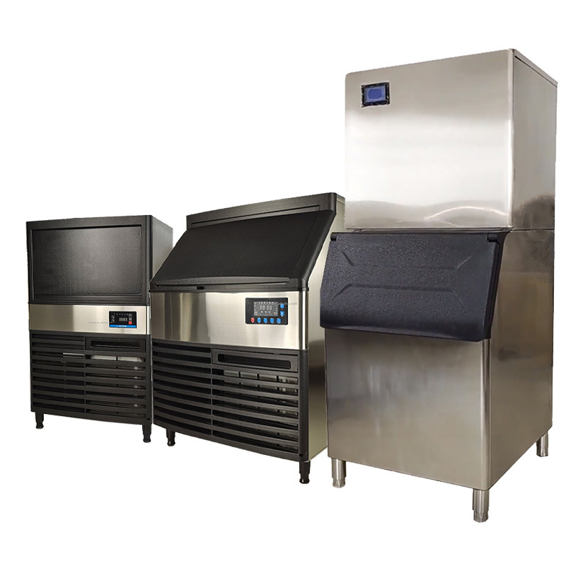 Spot máquina de hielo comercial completamente automática a gran escala cuadrada media luna de hielo té con leche cafetería restaurante bar personalización transfronteriza