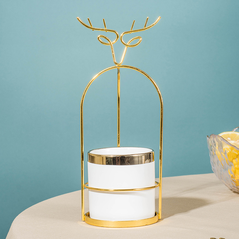 Nórdico luz lujo fruta tenedor cuchara cerámica tarro de almacenamiento traje creativo Luna pastel cuchillo tenedor cuchara de acero inoxidable fruta tenedor hogar