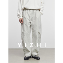 亦止『竹影』美式伞兵工装裤男秋季新款休闲裤痞帅阔腿直筒裤子
