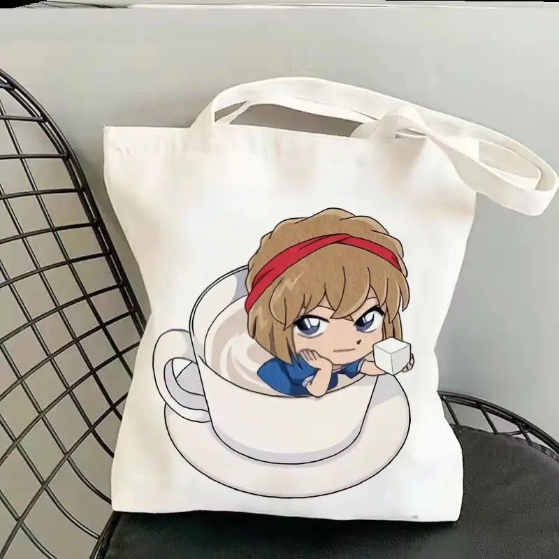 Conan alrededor de los estudiantes bolsas de lona animación de dos dimensiones de gran capacidad de alto valor para salir al trabajo bolsas de hombro bolsas de estudio