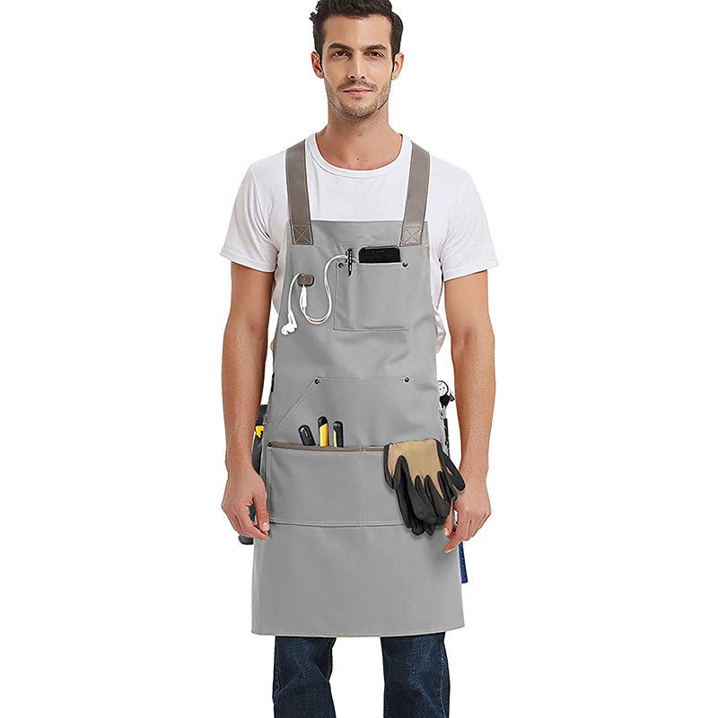 FUENTE Fábrica de lona engrosada delantal sin mangas correa ajustable carpintería electricista jardinería ropa de trabajo delantal al por mayor