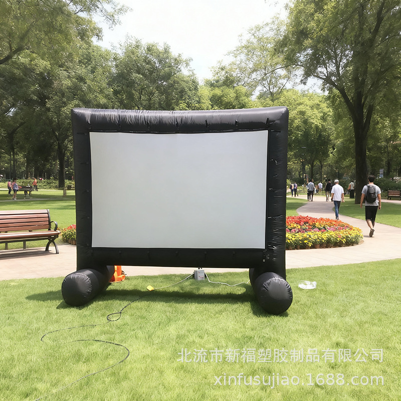 gran pantalla de proyección de publicidad al aire libre inflable pantalla de espectáculo de cine comercial portátil pantalla de modelo de aire móvil