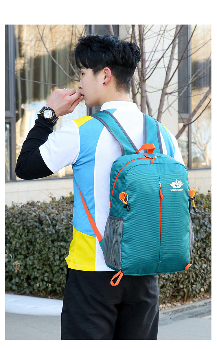 Sports Color Block Square Functional Backpack display picture 3