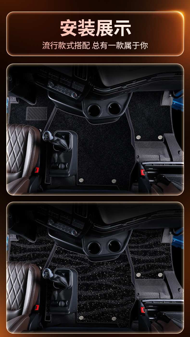 Suitable for Ouman Galaxy 5M, full-coverage TPE floor mats for the 5-ton truck cabin, complete modification kit
