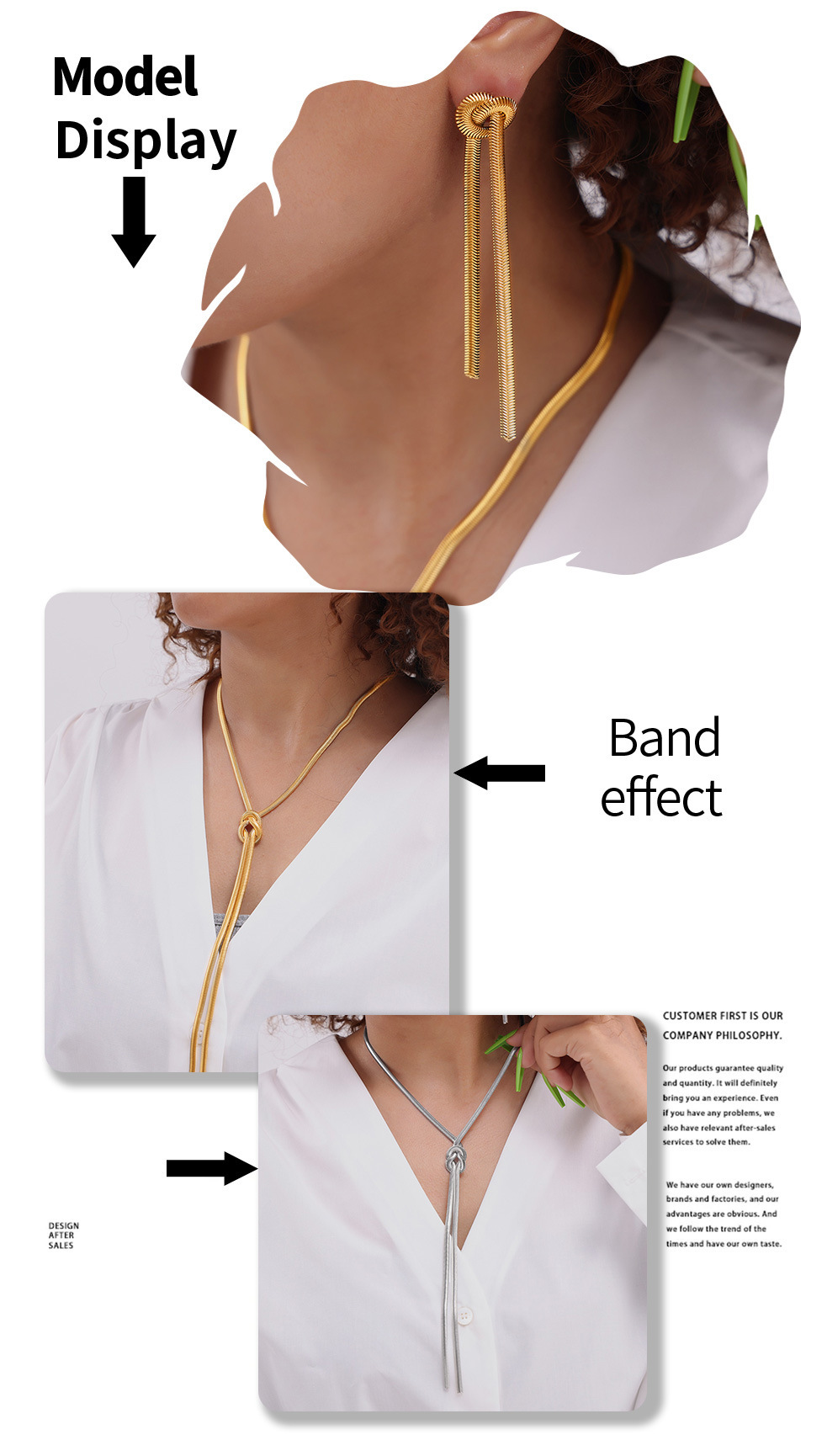 10g Weight Ion Plating (IP) Gold Plating Process 18K Gold Plated Plating Material Earrings, Necklace Classification Ion Plating (IP) 18K Gold Plated Knot 304 Stainless Steel Elegant Streetwear Waterproof Non Tarnish Earrings Necklace