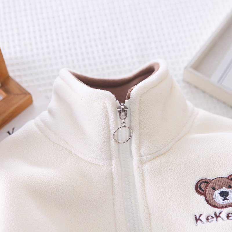 Ensemble d'automne et de vêtements pour garçons, nouveau style élégant 2024, ensemble deux pièces pour bébé fille avec ours en peluche épissé, vêtements pour enfants_voghion.com