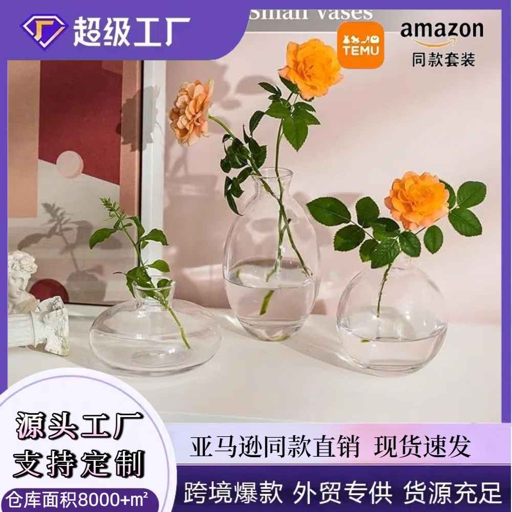 제조업체는 유리 꽃병 수경 식물 용품을 공급합니다. 아마존 AliExpress 국경 대외 무역 공급 꽃 예술 조명 럭셔리